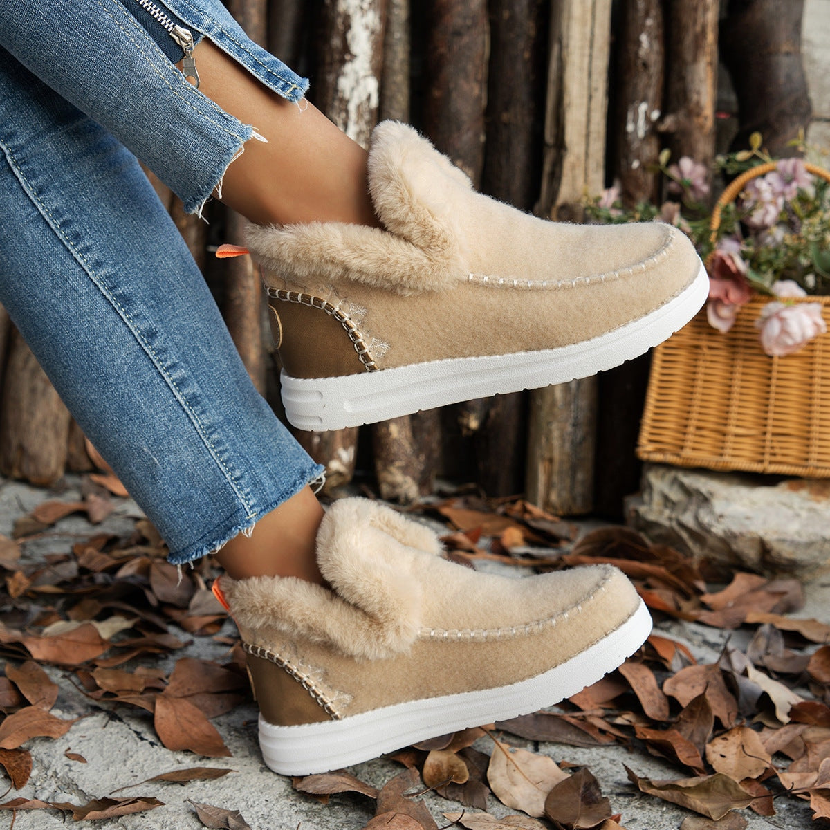 ❄️Bottines D’Hiver Femme Antidérapantes Avec Fausse Fourrure — 9