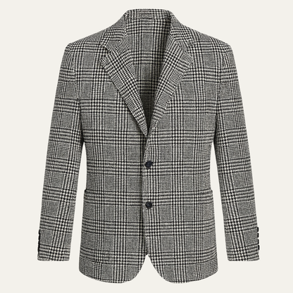Le Blazer Classique Slim Fit à Carreaux Houndstooth pour Hommes Belgravia — 1