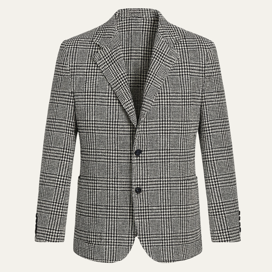 Le Blazer Classique Slim Fit à Carreaux Houndstooth pour Hommes Belgravia — 1