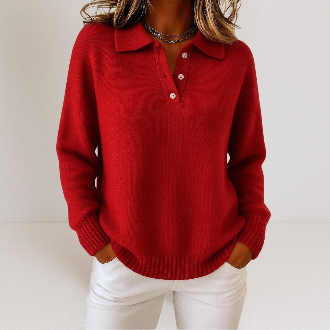 Olivia™ | Weicher Strickpullover mit Kragen — 3