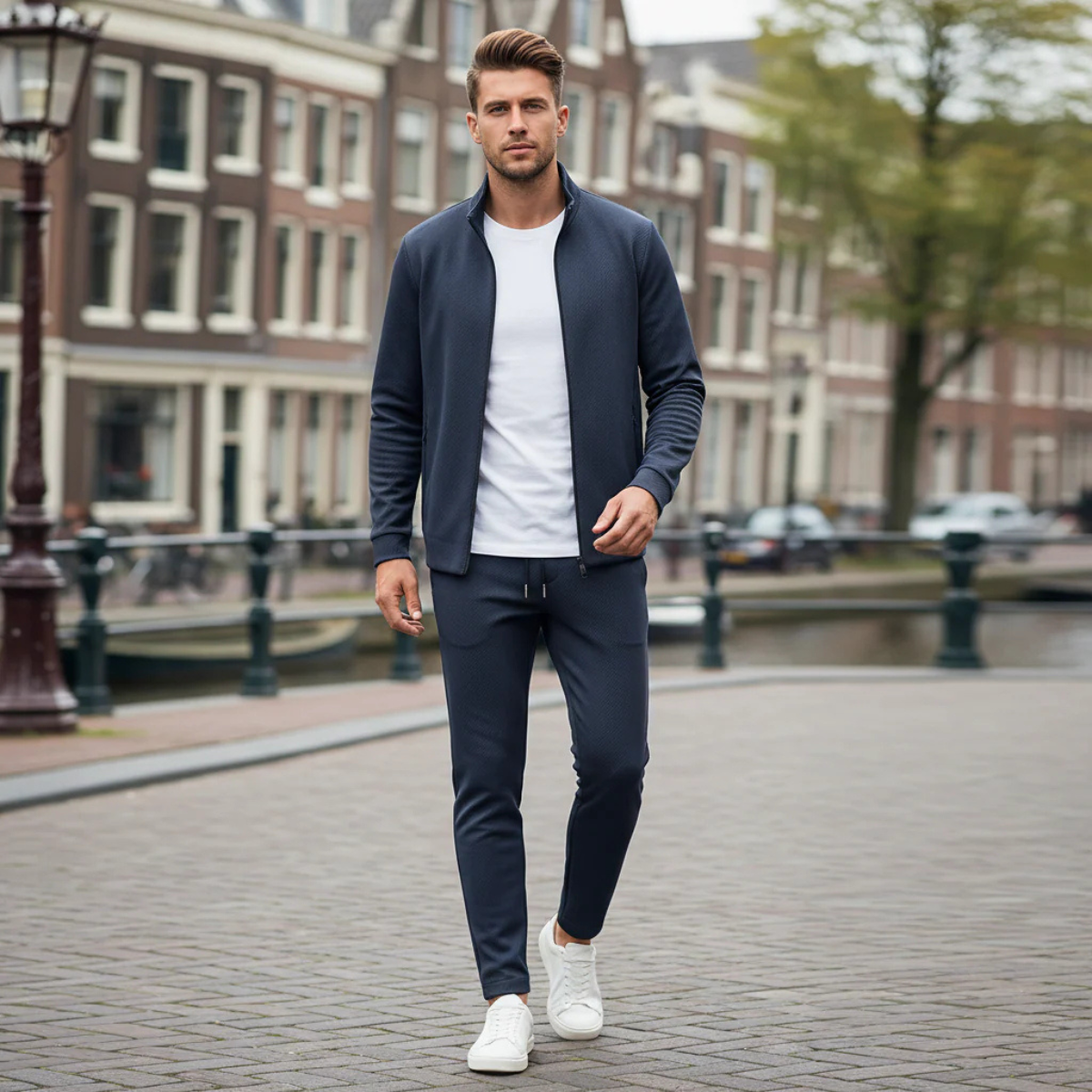 Le survêtement premium pour hommes Milford – Veste zippée à coupe moderne et joggings — 3