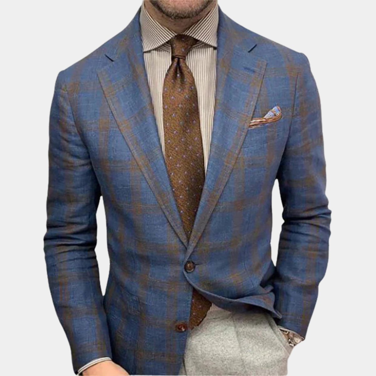 Le Blazer à Carreaux Classique Ajusté pour Hommes Willoughby — 3