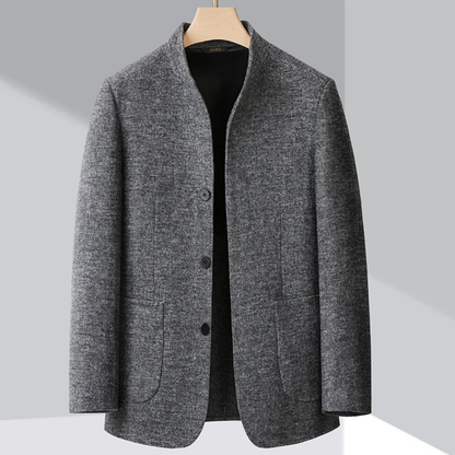 Le Blazer d'Affaires pour Hommes Alghero en Fleece Chaud avec Col Montant — 9