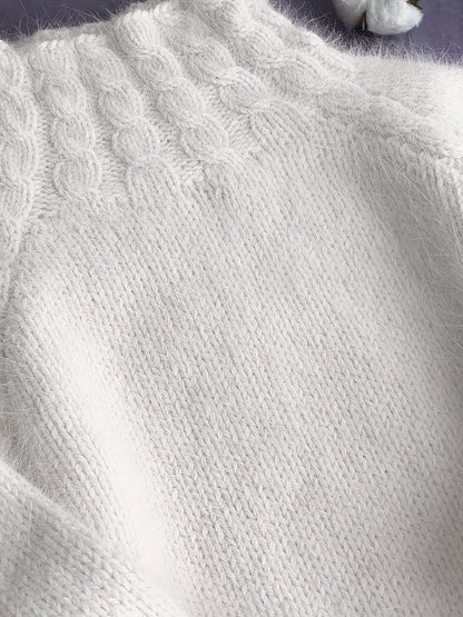 Grande Taille - Grande Taille - Col Roulé Doux Haut Paresseux Style Doux Polyvalent Pull Épais Pull Femme Automne Hiver 2025 Nouveau — 8