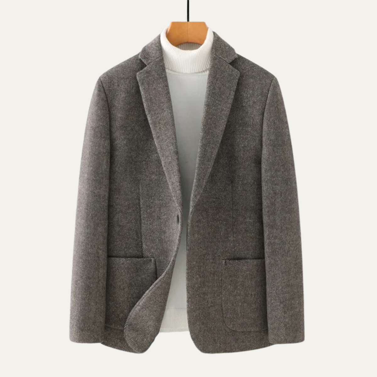 La Veste de Travail Décontractée en Laine Mélangée pour Hommes Essex à Boutonnage Simple — 3