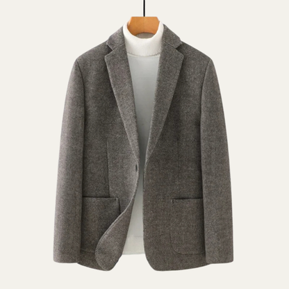 La Veste de Travail Décontractée en Laine Mélangée pour Hommes Essex à Boutonnage Simple — 3