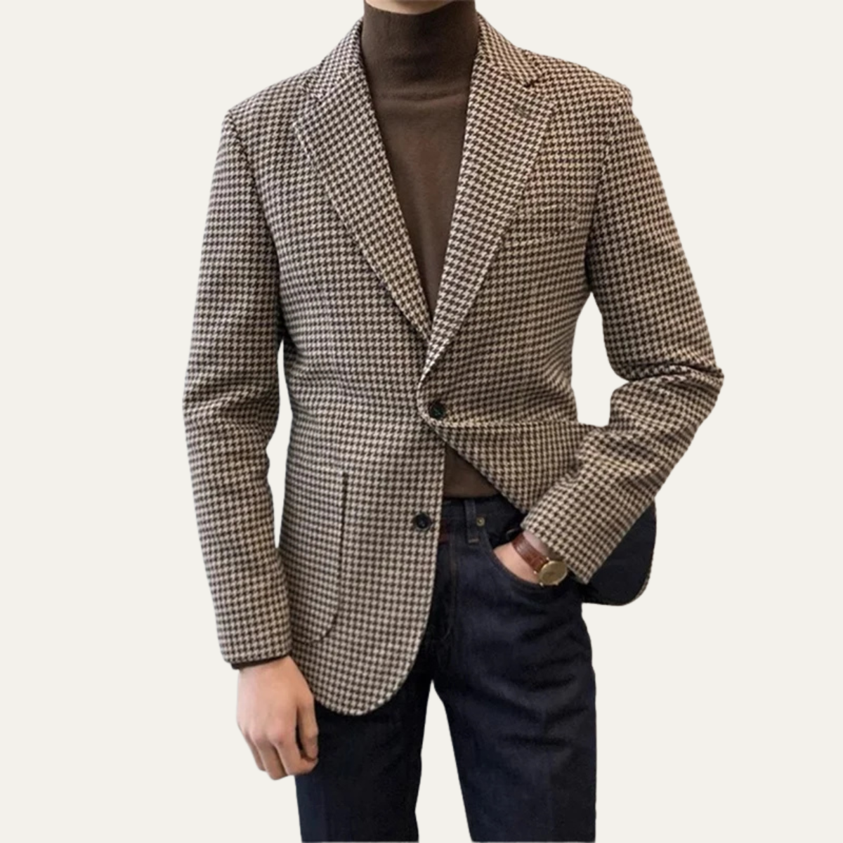 Le Blazer Retro en Laine Tweed pour Hommes Lezzeno — 2