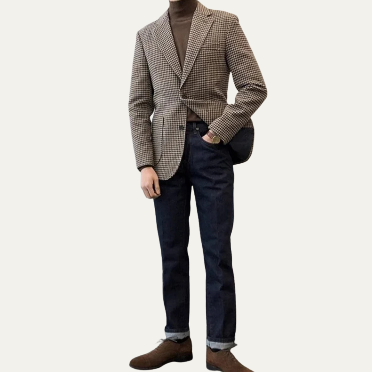 Le Blazer Retro en Laine Tweed pour Hommes Lezzeno — 5