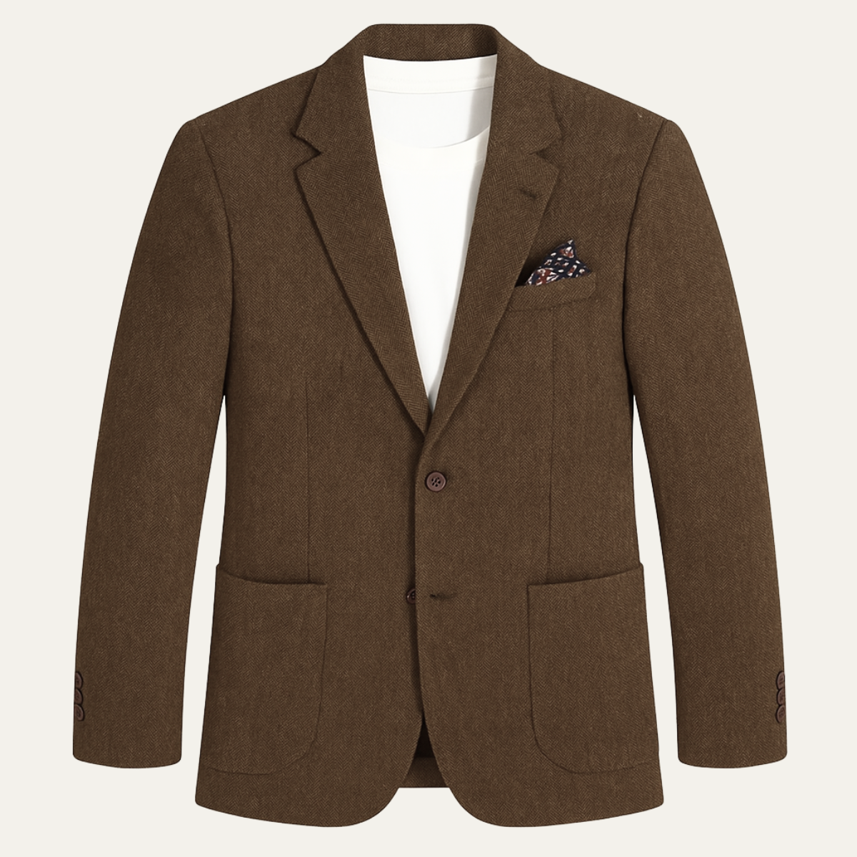 Le Blazer en Laine Tweed à Chevrons pour Hommes Domaso — 1