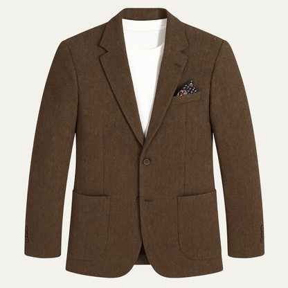 Le Blazer en Laine Tweed à Chevrons pour Hommes Domaso — 1