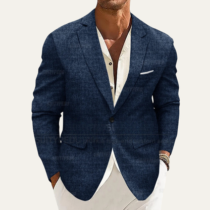 La Veste Blazer en Lin Léger Ajustée à Un Bouton pour Homme Mandello — 7