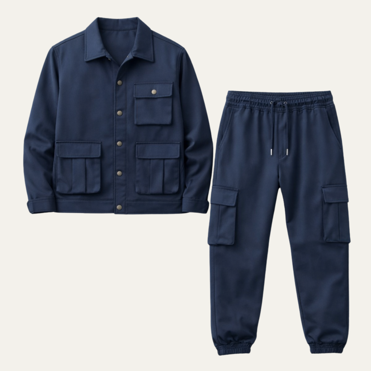Le Set de Cargo Utilitaire Décontracté pour Hommes Ravenna – Veste et Pantalon — 1