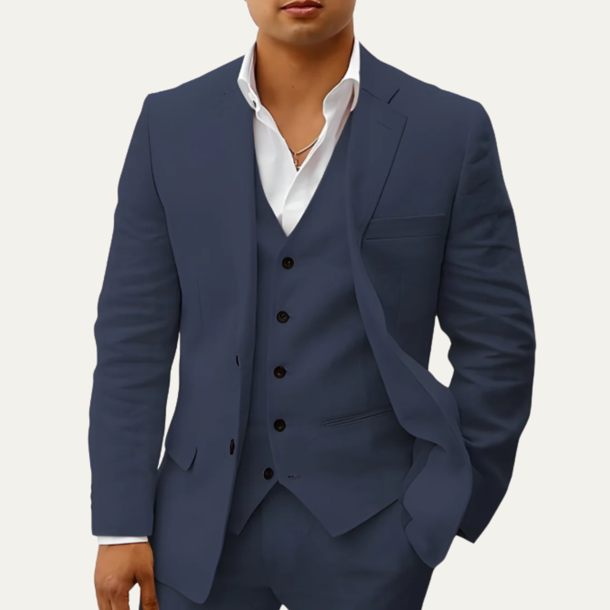 Le Costume en Lin 3 Pièces pour Hommes Oakridge – Ensemble Classique Respirant d'Été — 6