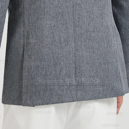 La Veste Blazer en Lin Léger Ajustée à Un Bouton pour Homme Mandello — 4