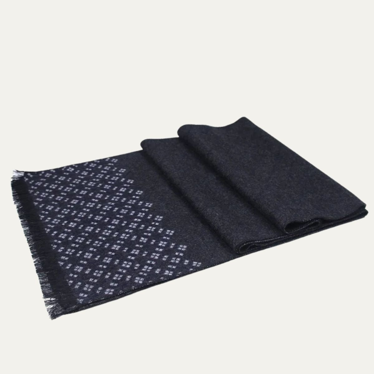 The Champs Élysées Cashmere Merino Scarf for Men - Black — 1