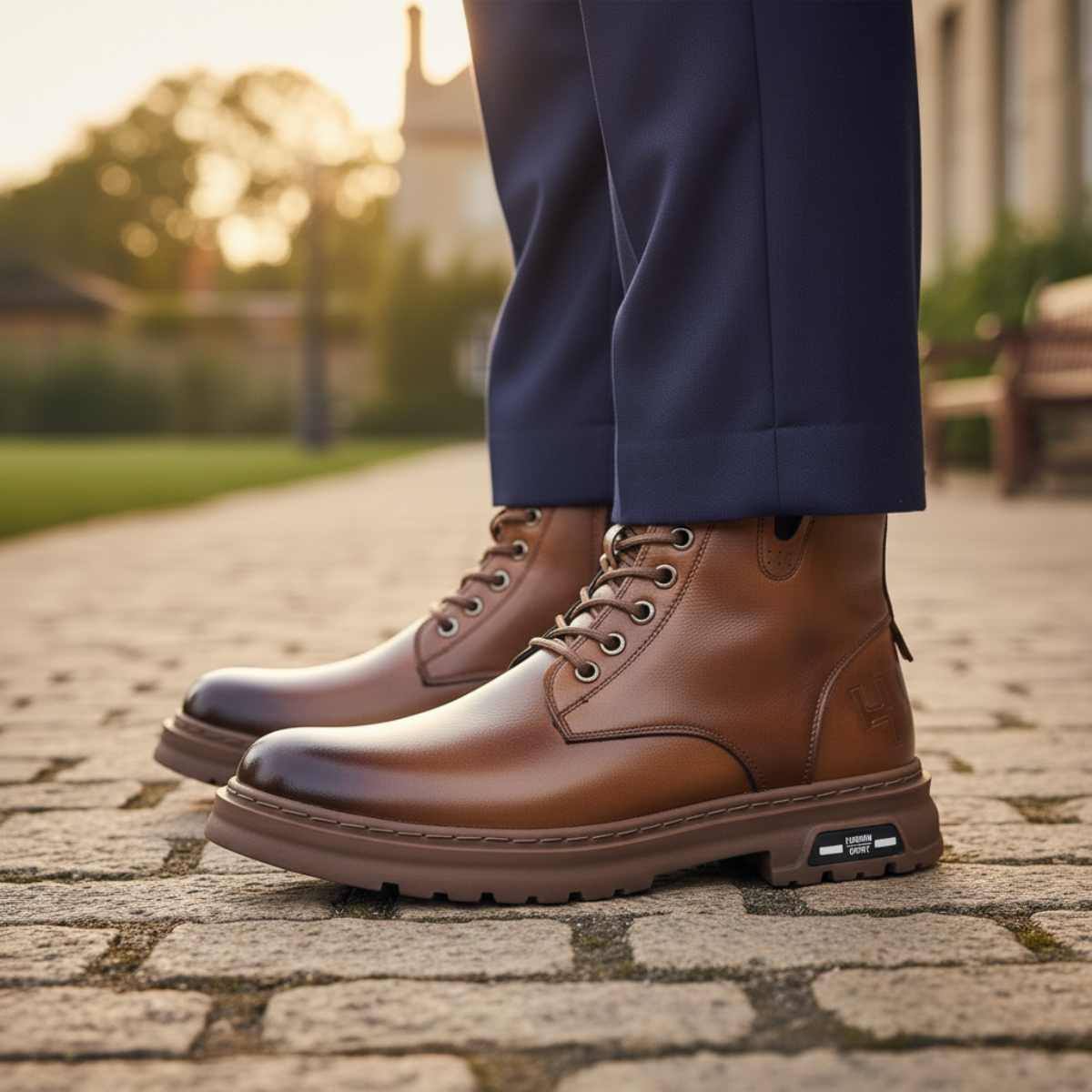 The Lipari Men’s Durable Non Slip Leather Ankle Boots — 6