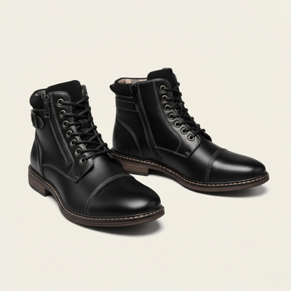 The Brescia Men’s Casual Vintage Leather Ankle Boots — 6