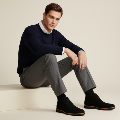 The Remington Men’s Casual Suede Chukka Dress Boots with Rubber Sole — 2