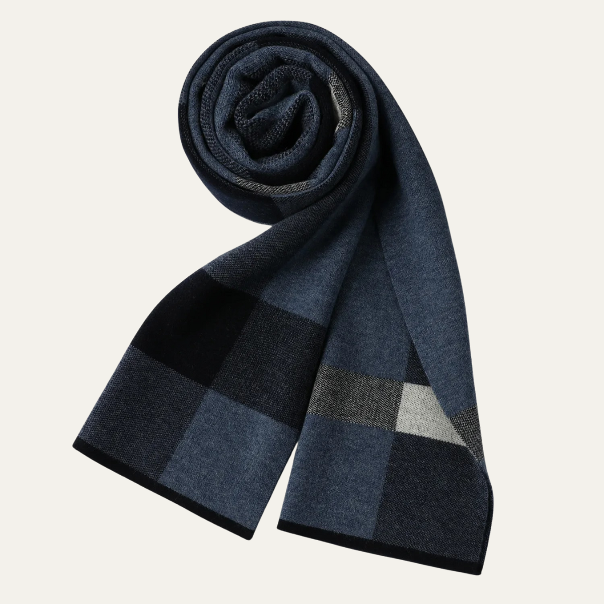 The Highgate Men's Classic Knit Plaid Scarf — 5