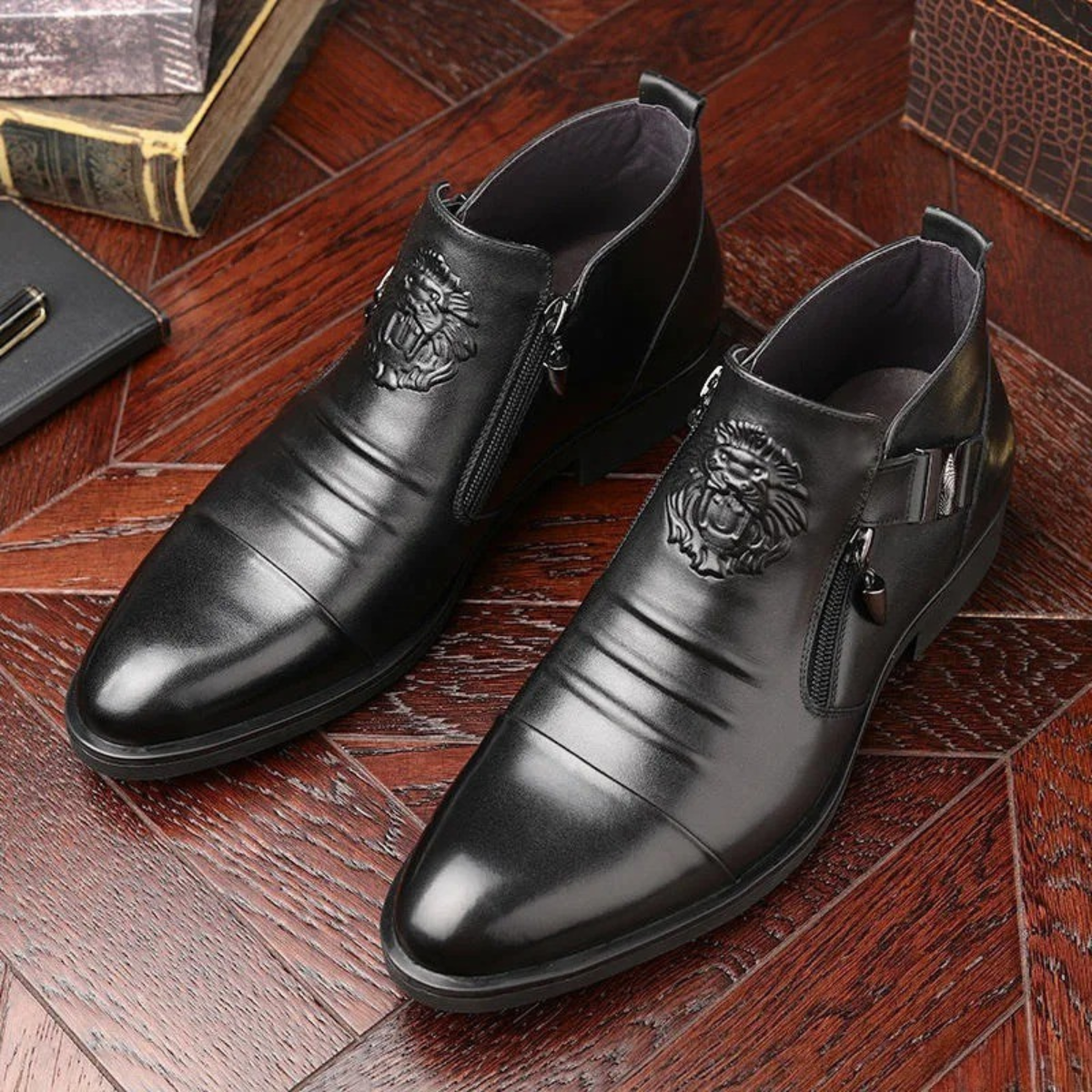 The Barbaresco Men’s Pointed Toe Leather Ankle Boots — 2
