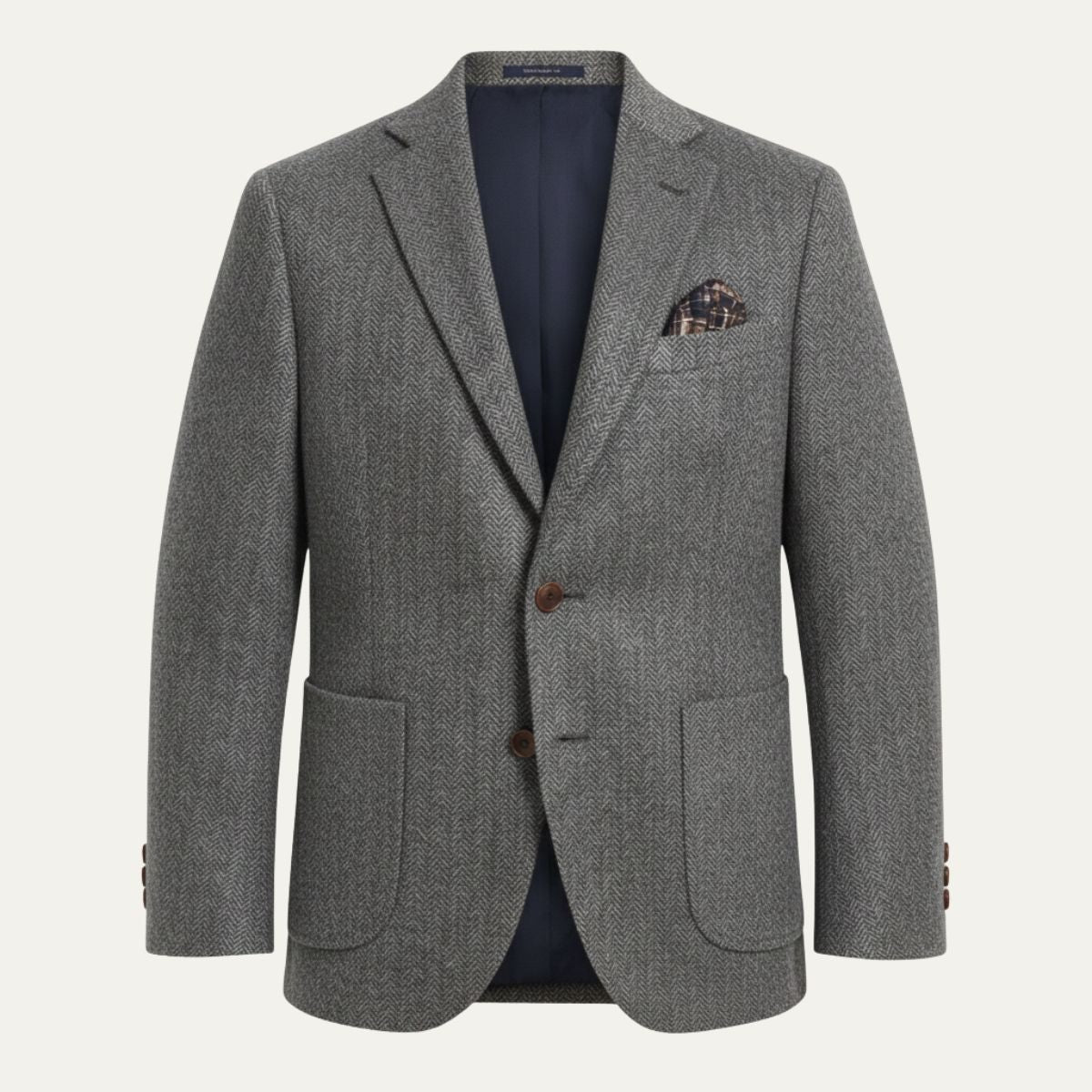 Veste Blazer en Laine Tweed à Rayures Herringbone pour Hommes Gravedona — 5
