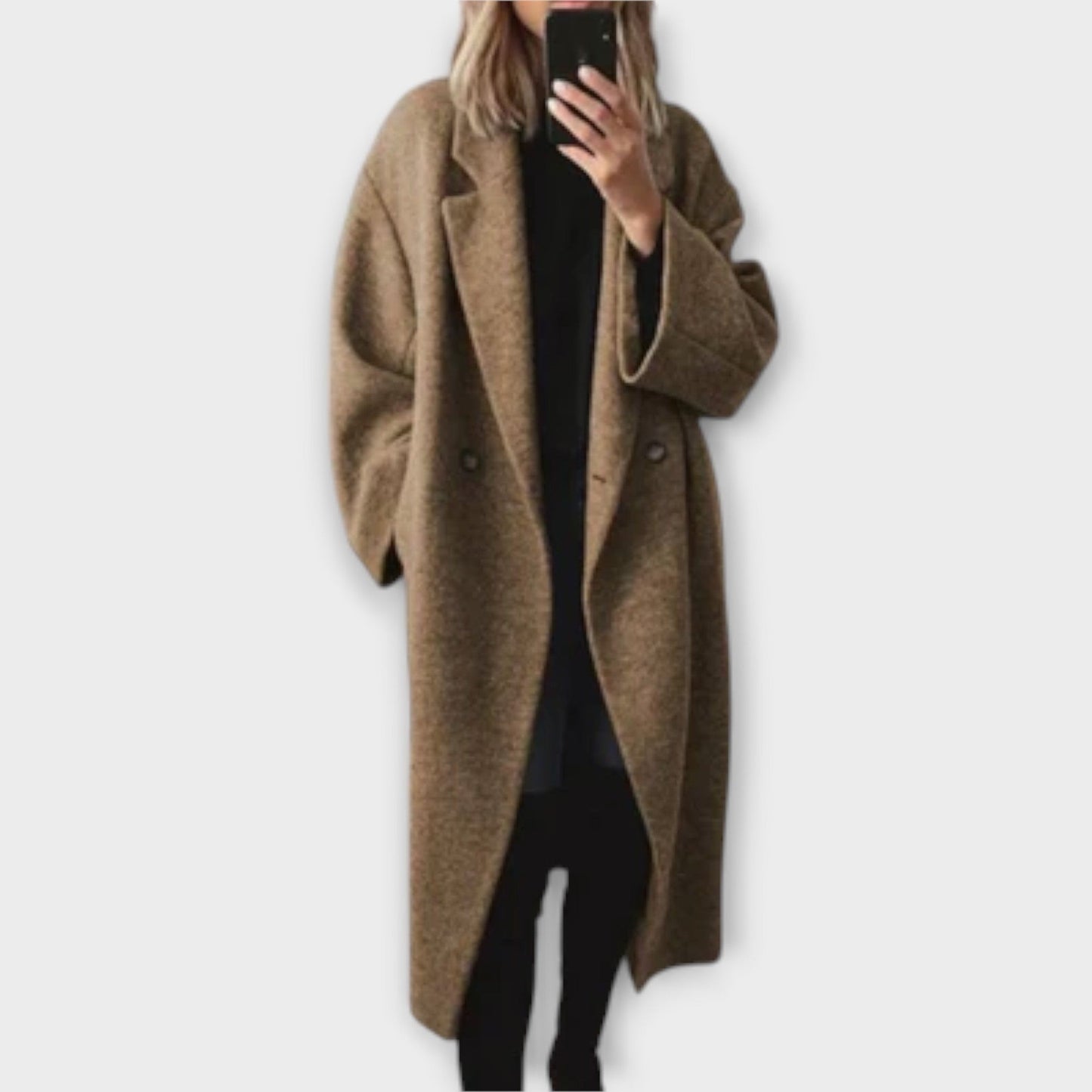 Jennifer | Manteau Blazer Mi-Long à Revers Larges pour Femme