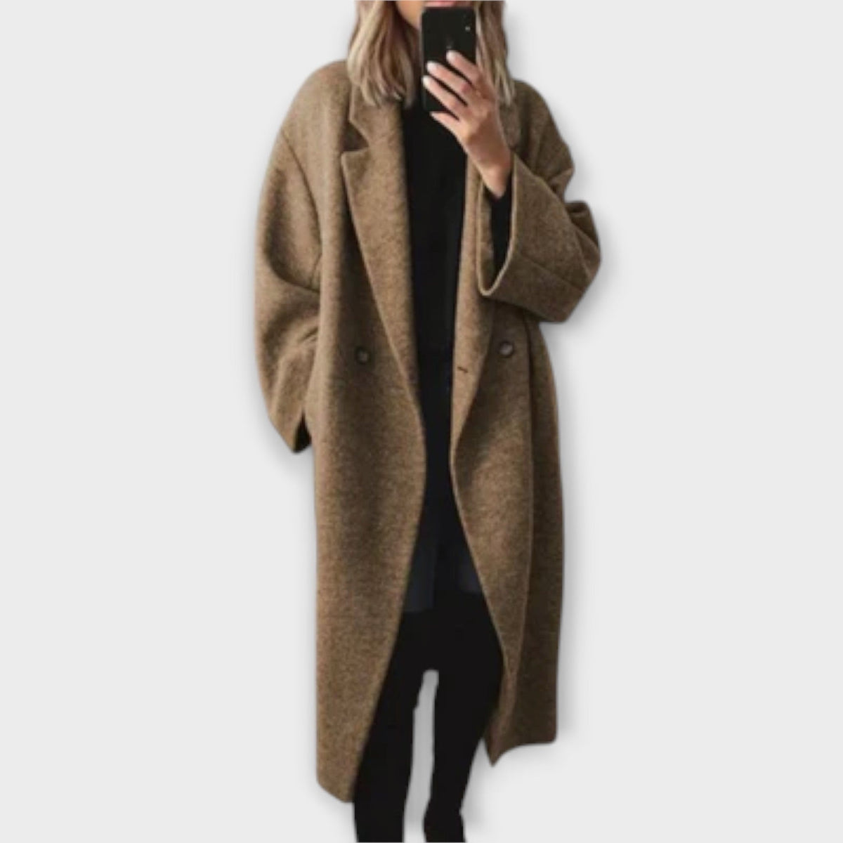 Jennifer | Manteau Blazer Mi-Long à Revers Larges pour Femme