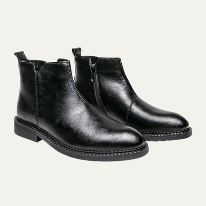 The Etna Rosso Men’s Classic Genuine Leather Ankle Shoes — 9