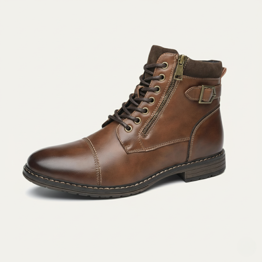 The Brescia Men’s Casual Vintage Leather Ankle Boots — 1