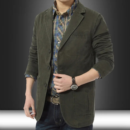 Le Blazer en Coton Léger Ajusté pour Hommes Siracusa — 2