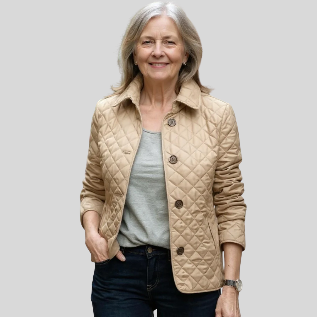 Diana | Veste Matelassée Courte à Col Chemise pour Femme