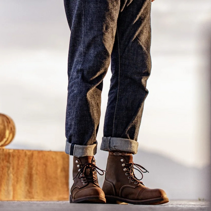 The Grayfield Men’s Lace Up Combat Leather Boots — 5