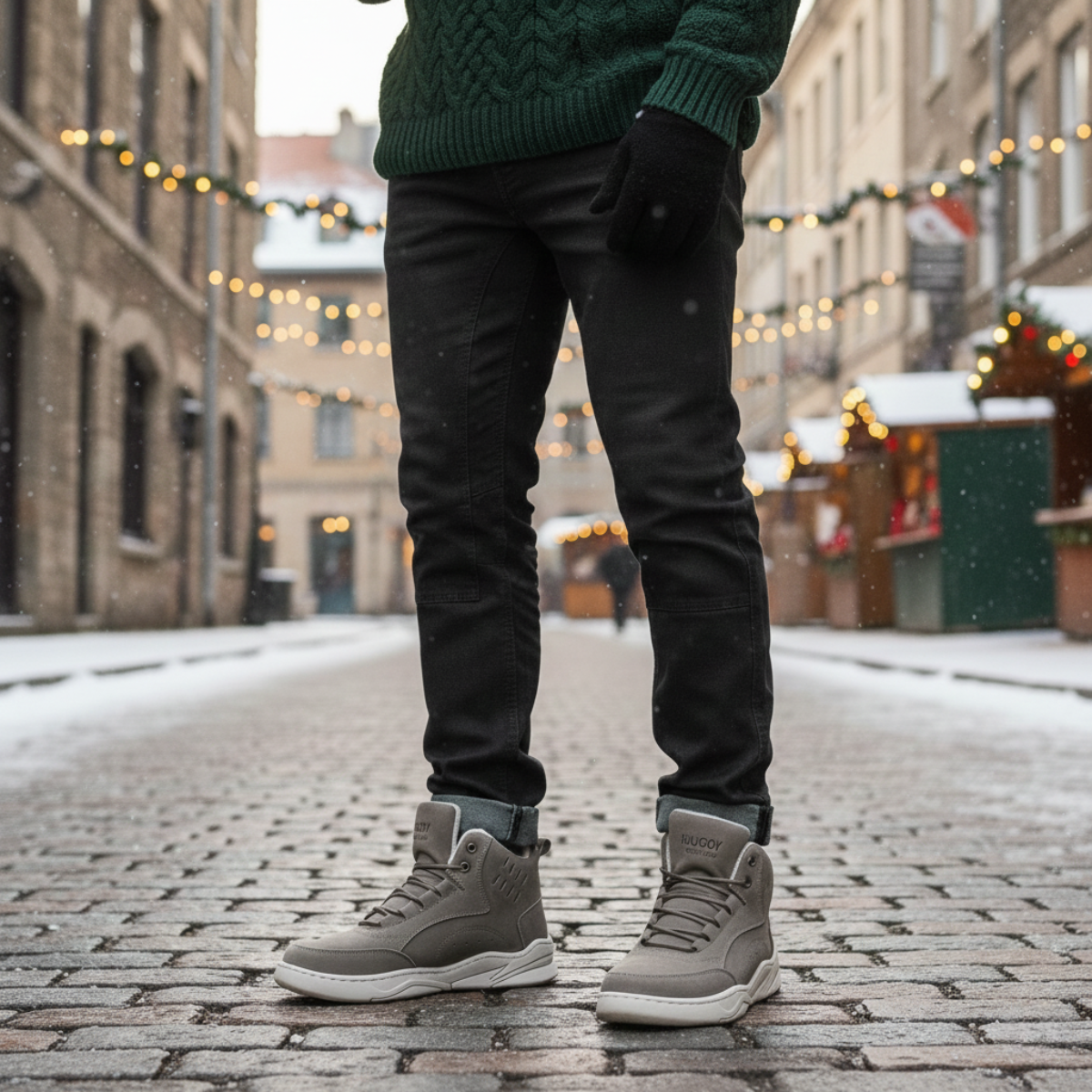 The Cedarforest Men’s Winter Fur Lined High Top Snow Boots — 7