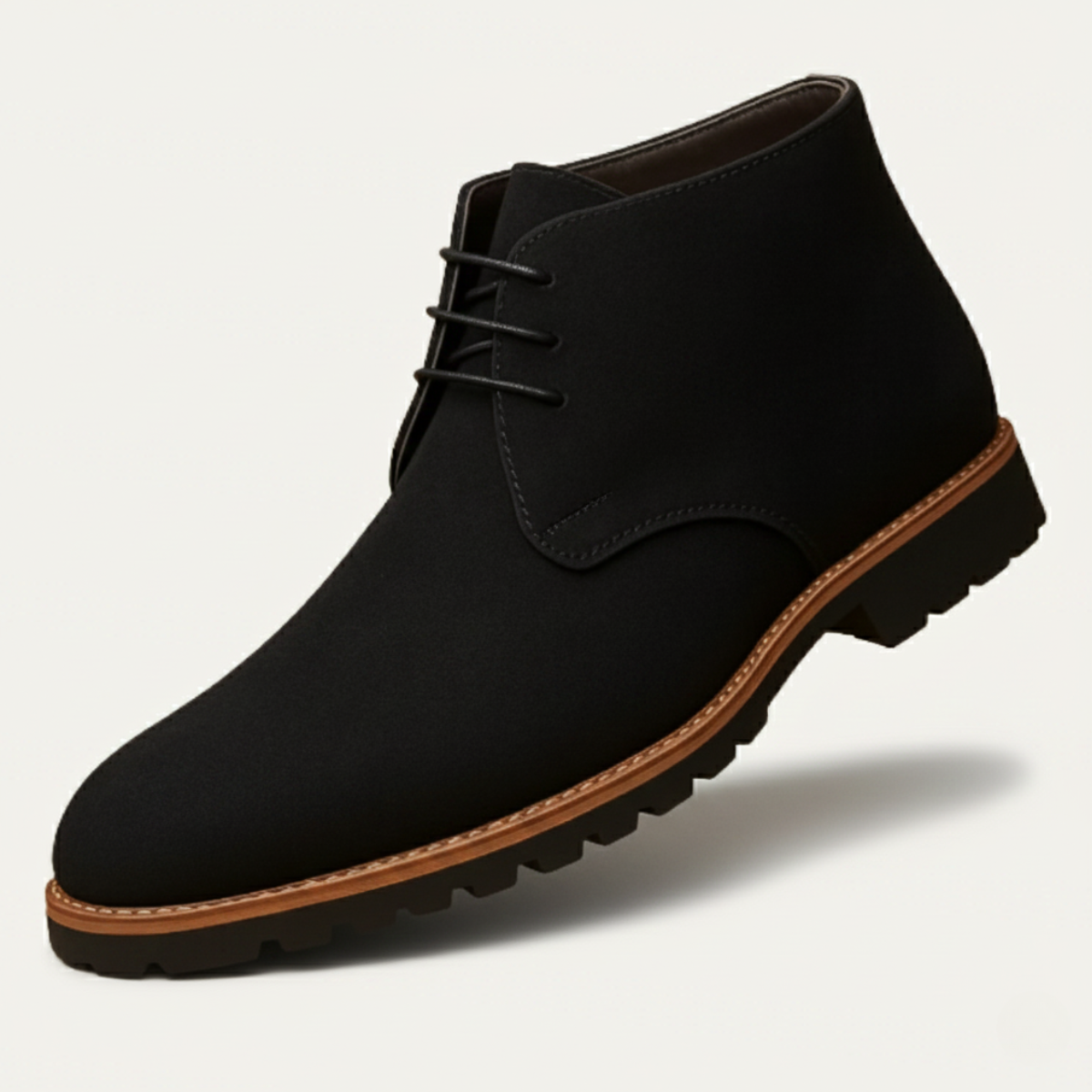 The Remington Men’s Casual Suede Chukka Dress Boots with Rubber Sole — 1