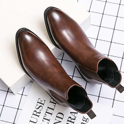 The Brookfall Men’s Elegant Leather Chelsea Dress Boots — 5