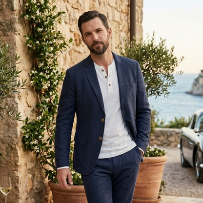 Le Blazer d'Été en Coton Riviera - Invité de Mariage Homme - Occasions Formelles — 8