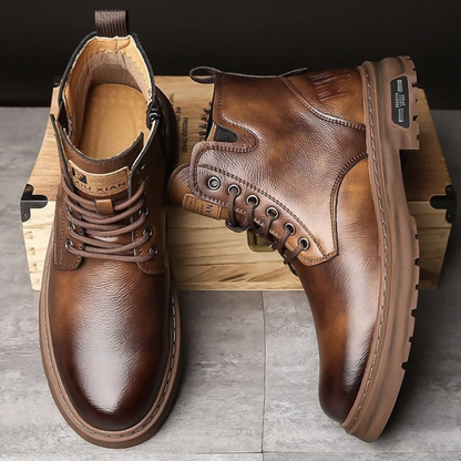 The Lipari Men’s Durable Non Slip Leather Ankle Boots — 2