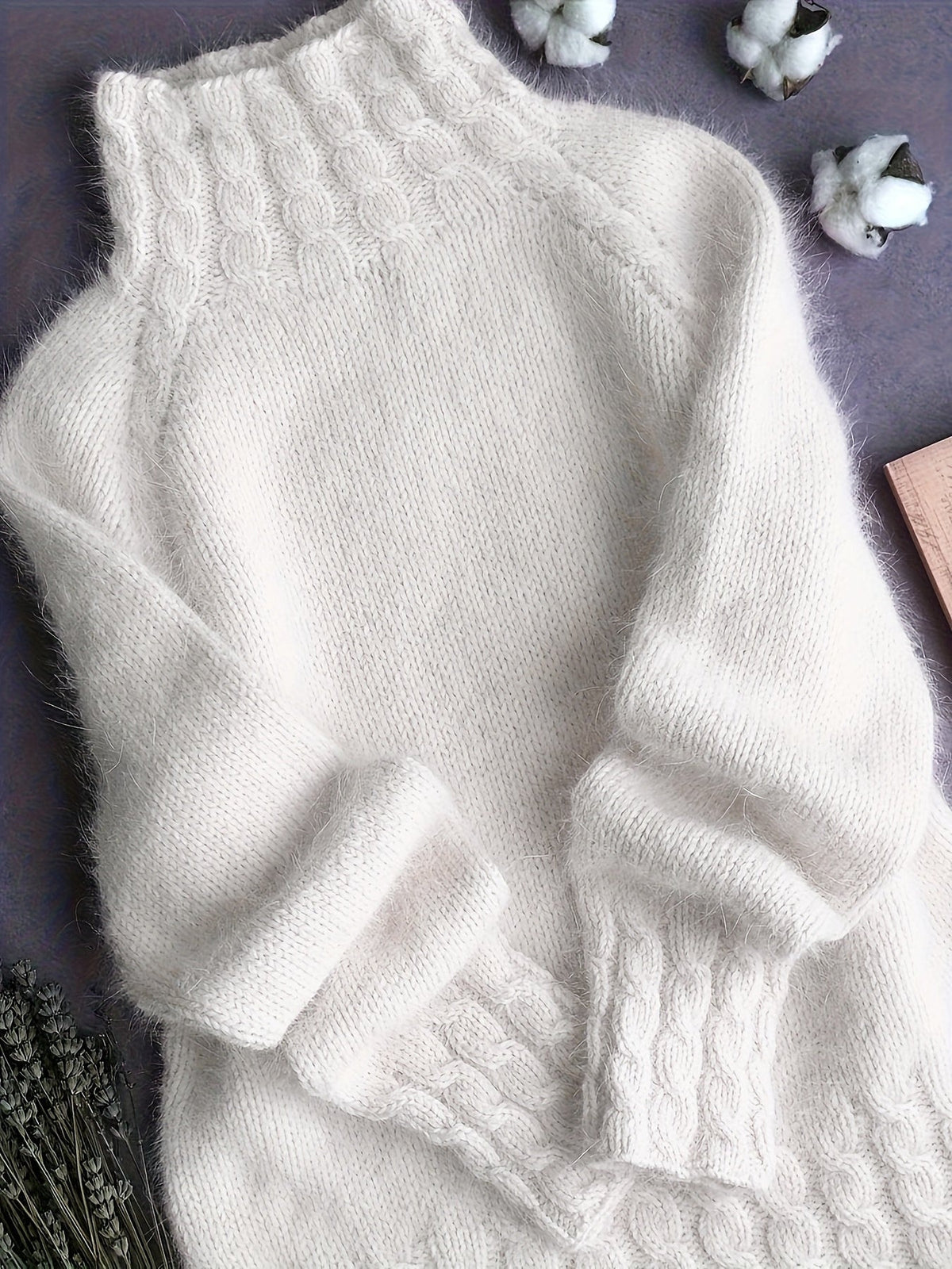 Grande Taille - Grande Taille - Col Roulé Doux Haut Paresseux Style Doux Polyvalent Pull Épais Pull Femme Automne Hiver 2025 Nouveau — 3