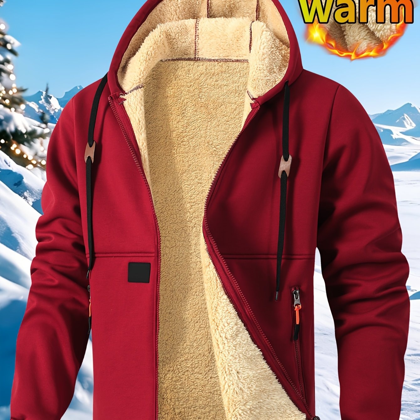 Cardigan à capuche pour homme en polaire épaisse, sweat à capuche chaud et tendance en polaire, sweat à capuche ample et confortable avec cordon de serrage, vêtements d'automne et d'hiver pour hommes, sweat à capuche décontracté pour homme avec poches zip — 13