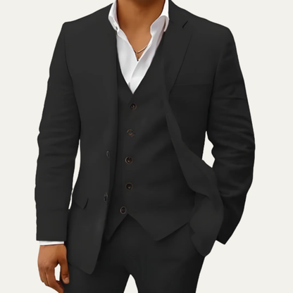 Le Costume en Lin 3 Pièces pour Hommes Oakridge – Ensemble Classique Respirant d'Été — 7