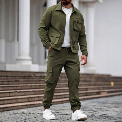 Le Set de Cargo Utilitaire Décontracté pour Hommes Ravenna – Veste et Pantalon — 3