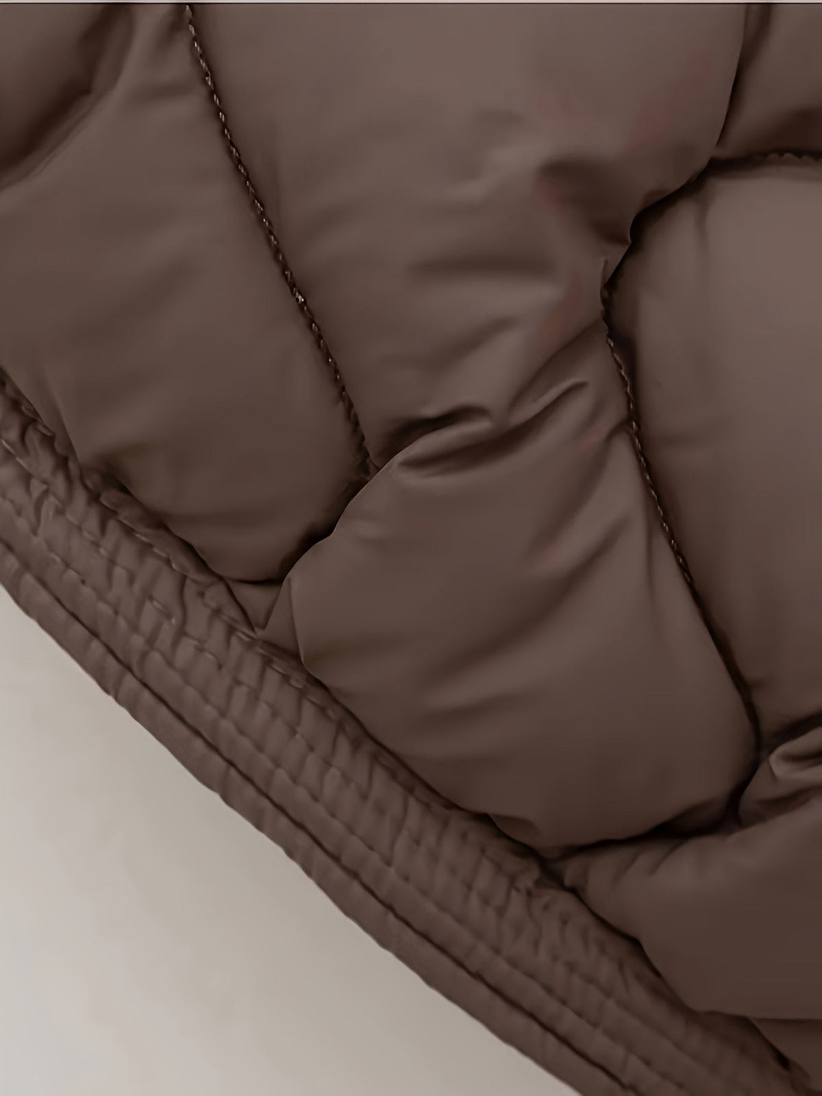 Veste matelassée ondulée, nouveau style automne-hiver, manteau chaud à col surdimensionné, haut décontracté pour femmes avec poche color-block, col amovible et rembourrage isolant matelassé, facile pour l'hiver à -10°C, coupe-vent et rétention de chaleur, — 7