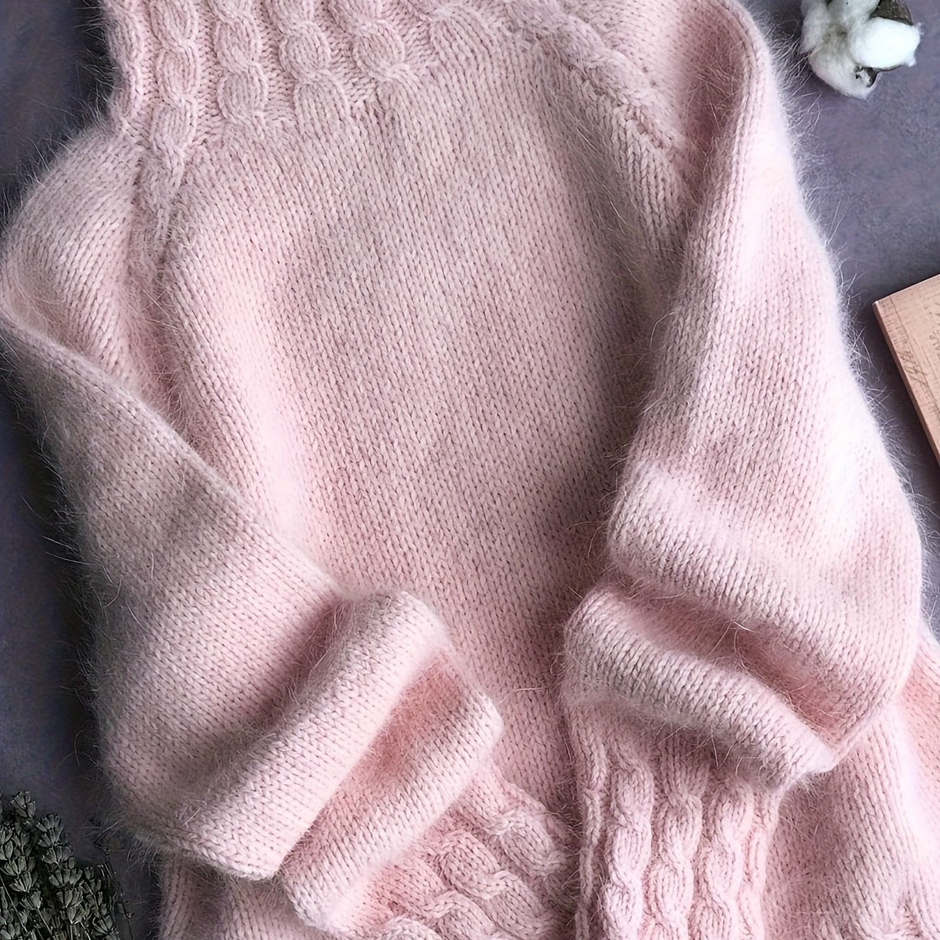 Grande Taille - Grande Taille - Col Roulé Doux Haut Paresseux Style Doux Polyvalent Pull Épais Pull Femme Automne Hiver 2025 Nouveau — 16