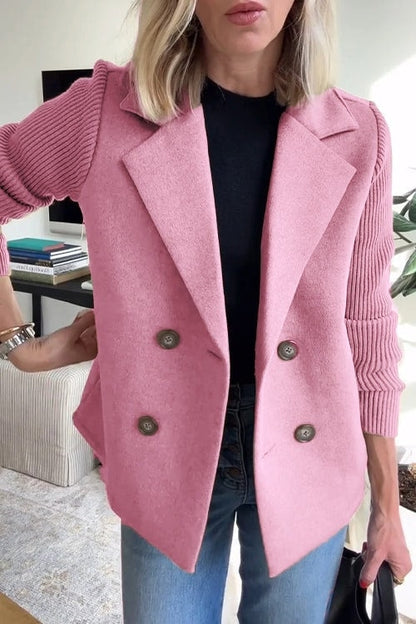 Sashia | Blazer Décontracté à Manches Côtelées et Boutons pour Femme
