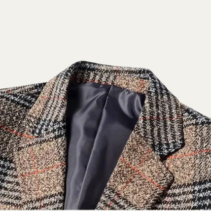 Le Blazer en Tweed à Carreaux Slim Fit Monopoli pour Hommes — 3