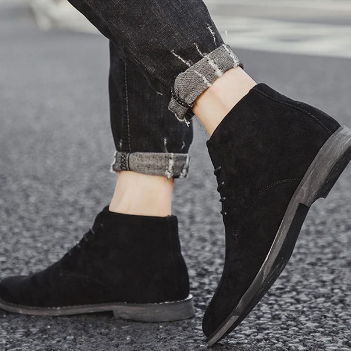 The Dockside Men’s Casual Suede Lace Up Ankle Boots — 4