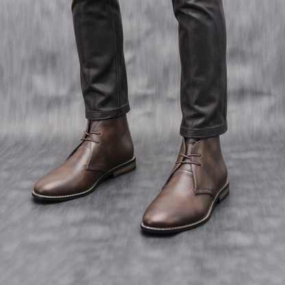 The Wildmere Men’s Vintage Ankle Brown Leather Boots — 3