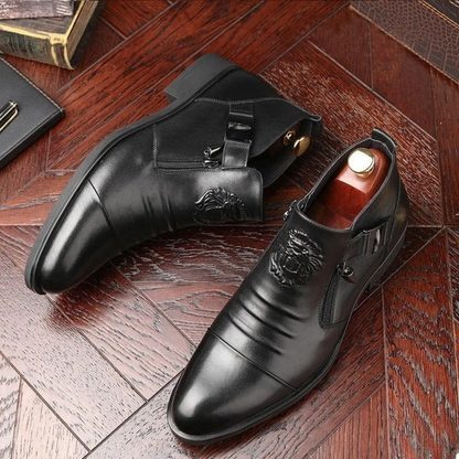 The Barbaresco Men’s Pointed Toe Leather Ankle Boots — 3