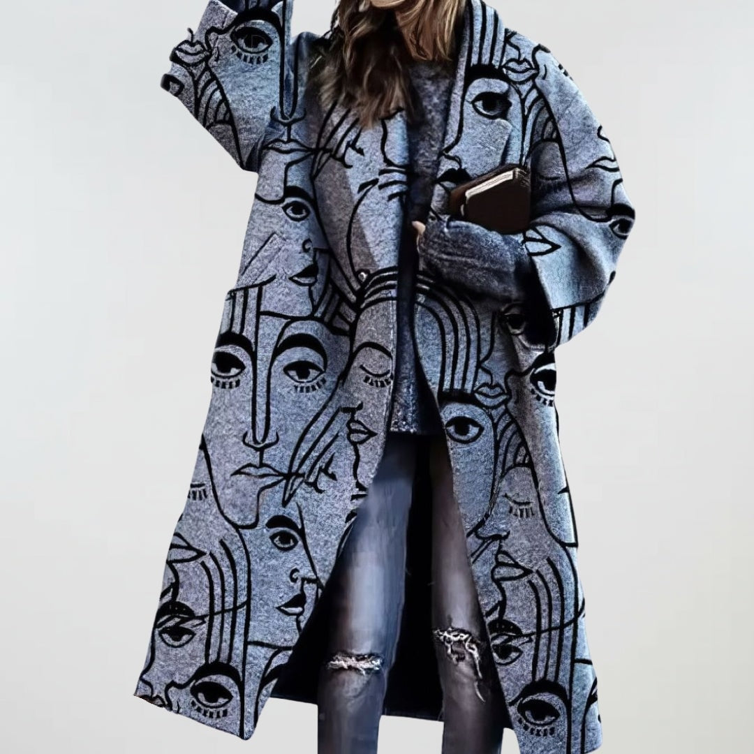 Camille | Manteau Long à Carreaux d'Hiver pour Femme