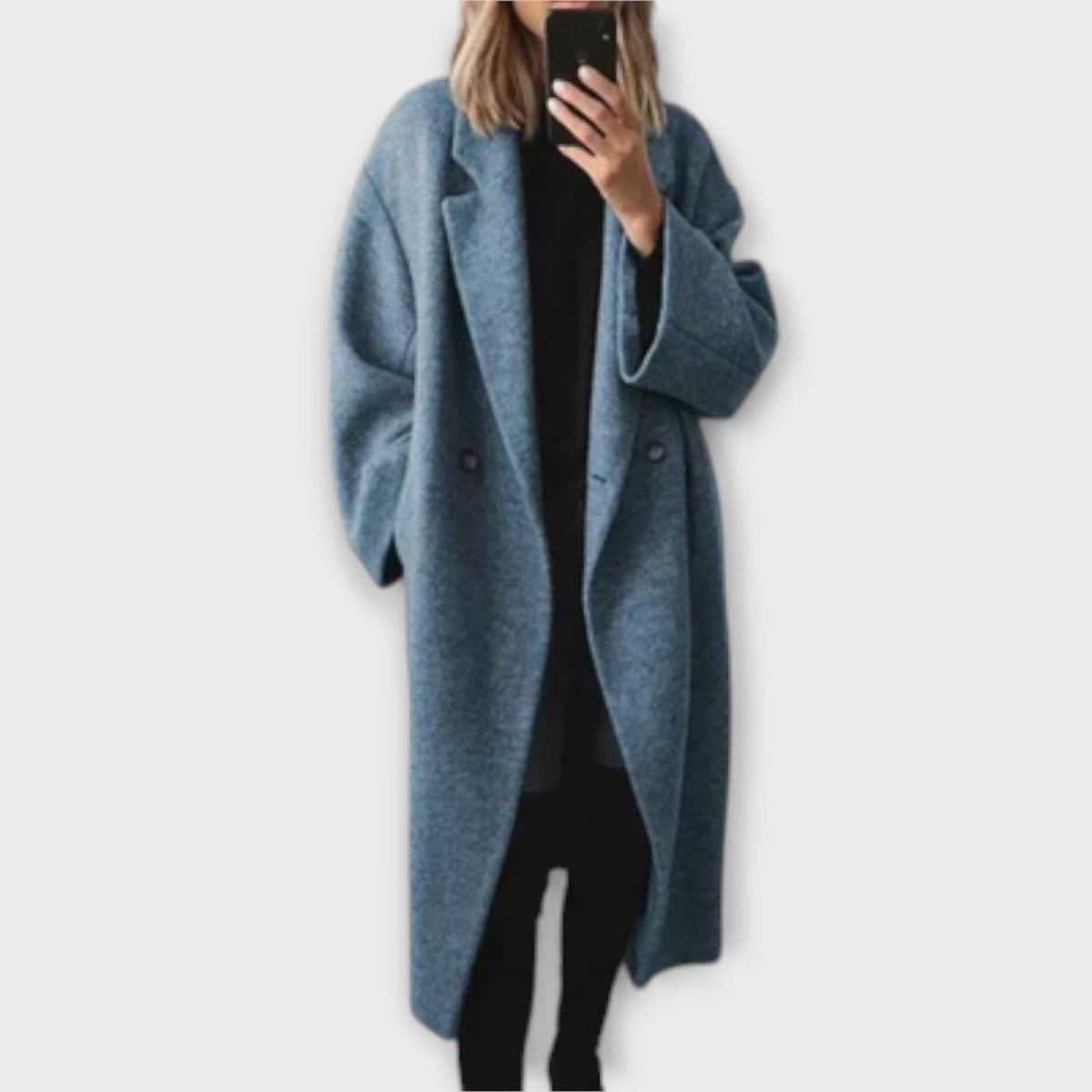 Jennifer | Manteau Blazer Mi-Long à Revers Larges pour Femme